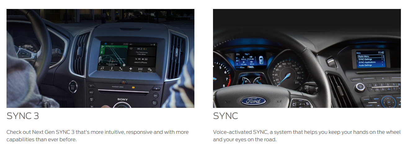 Two versions of SYNC from Ford